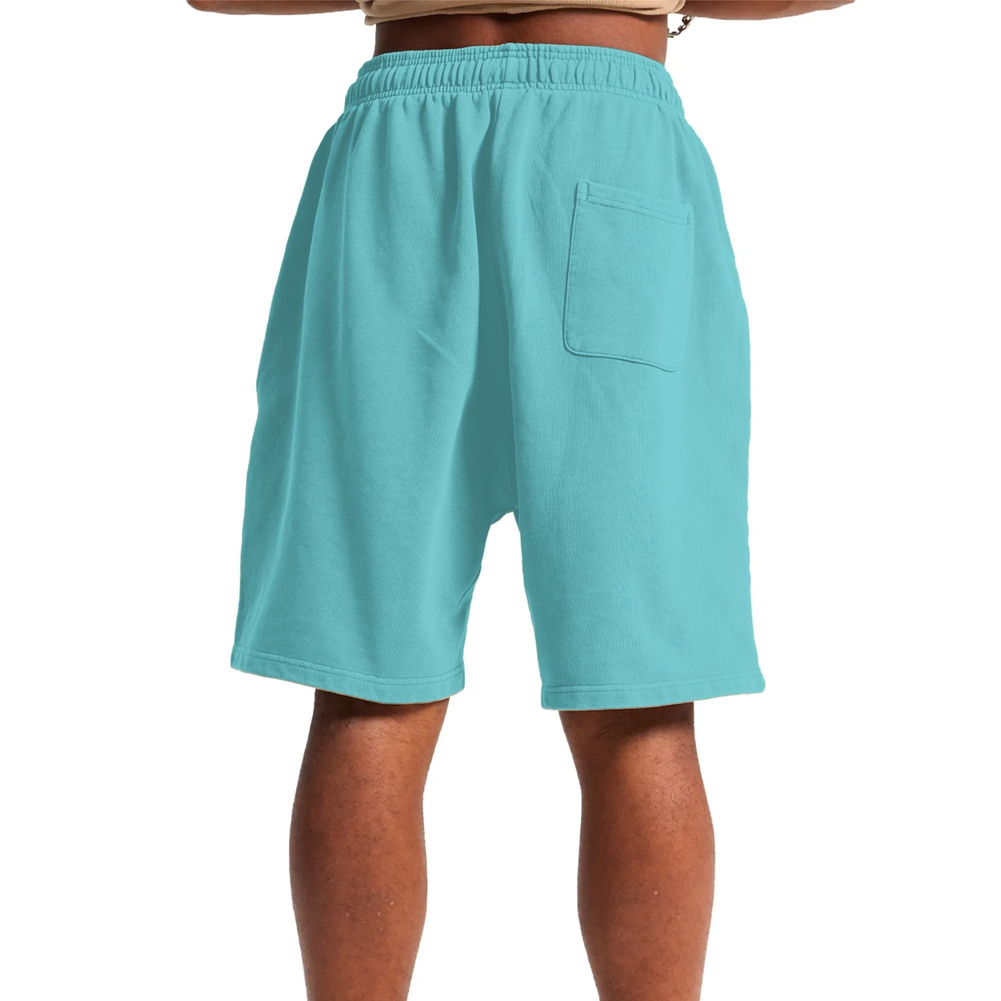 Relaxed Rhythm: Men's Poly-Blend Shorts Featuring Chic Bat Design