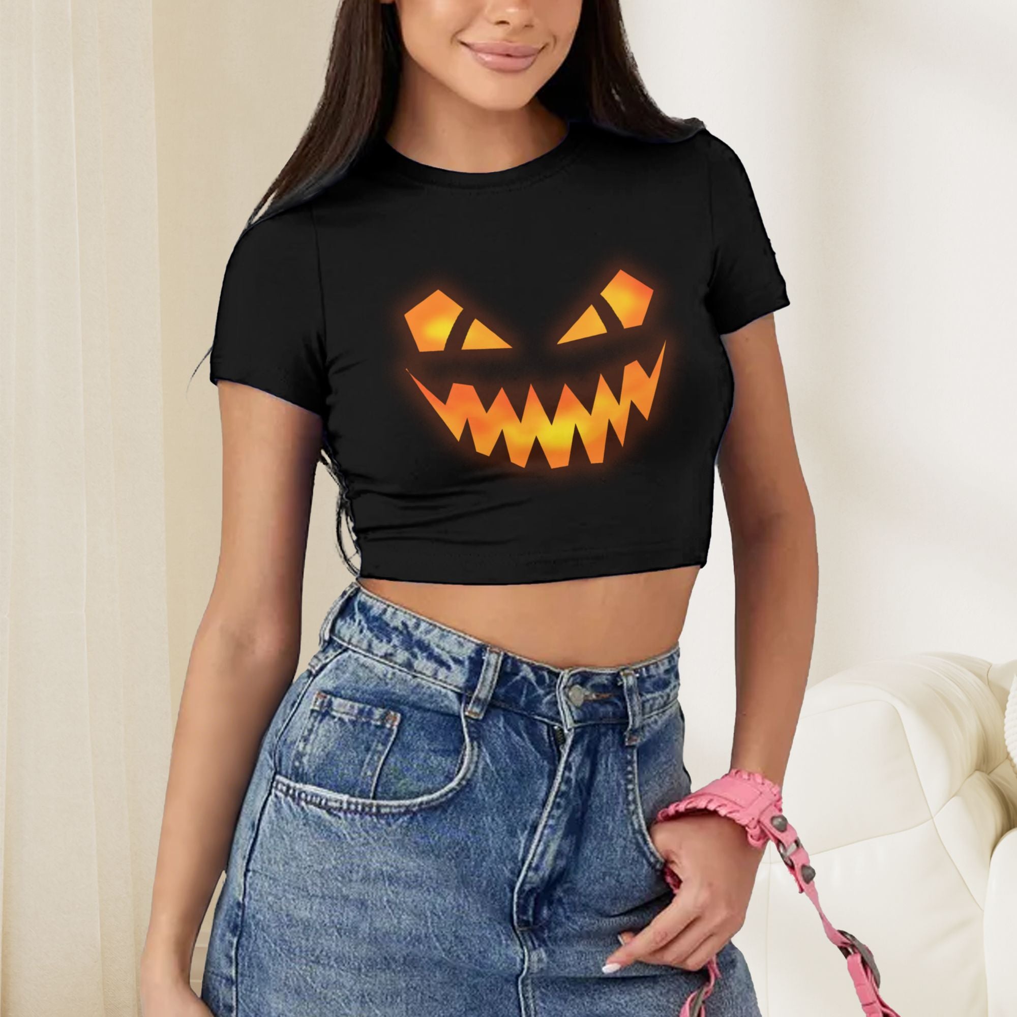 Unisex Cool Crop Crew outfit, Polyester two-piece set