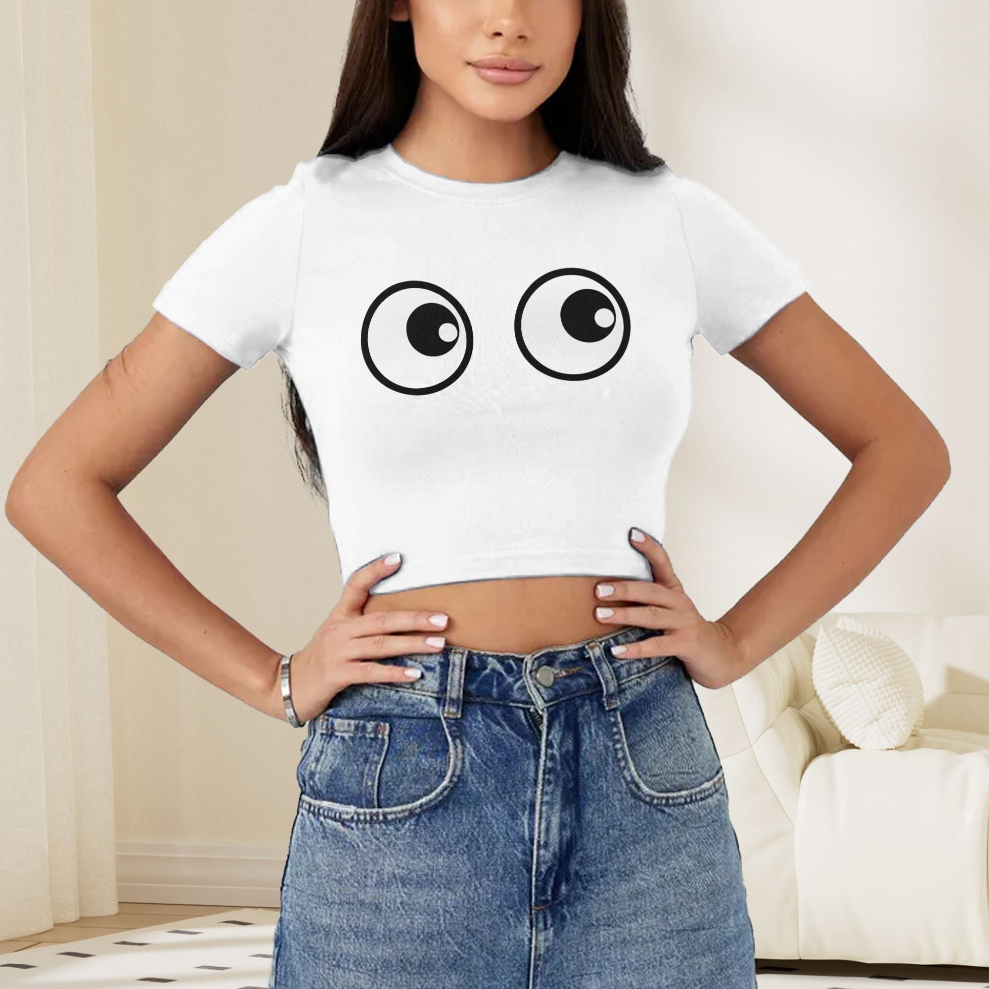 Street Chic: Polyester Crop Tops & Tees for Trendy Girls