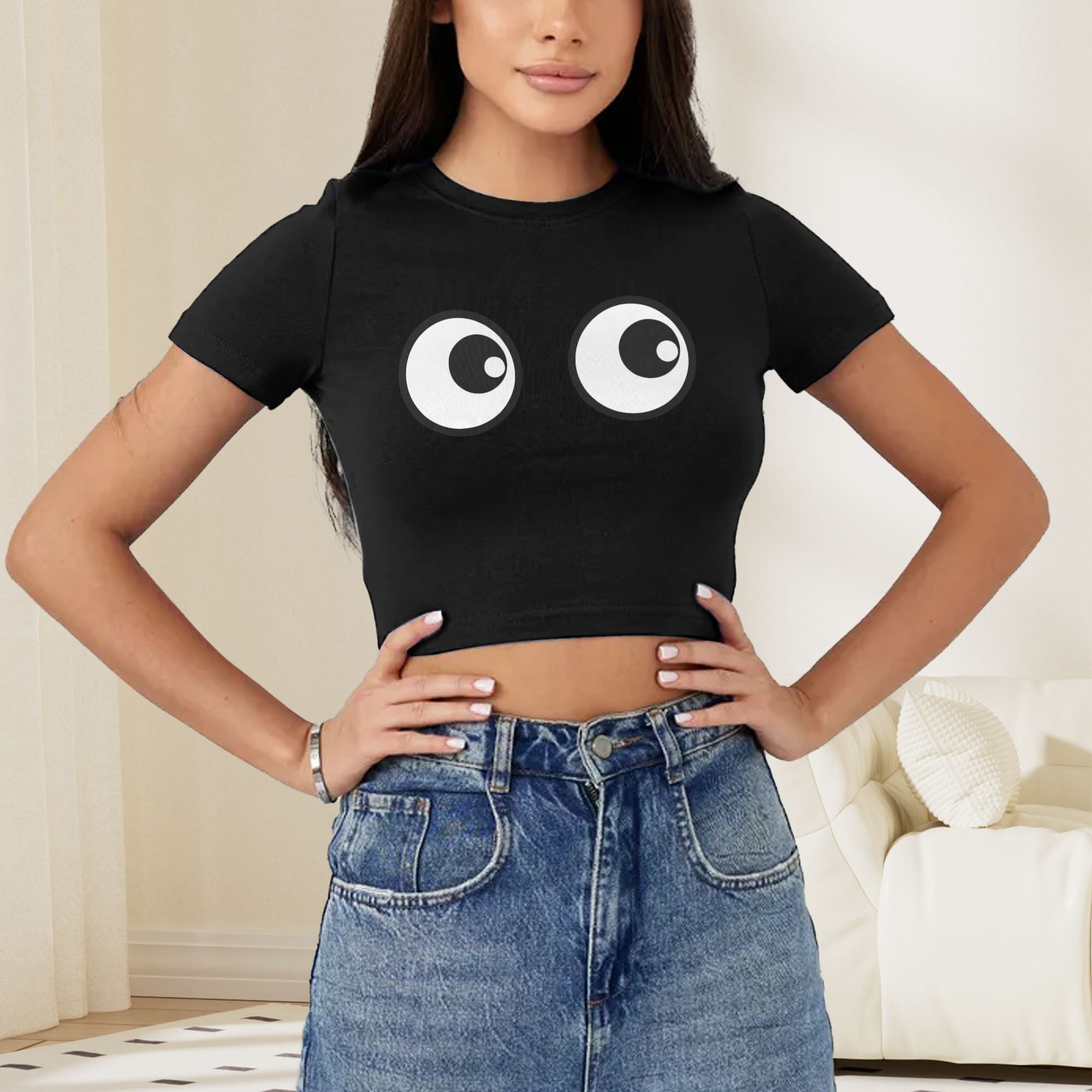 Street Chic: Polyester Crop Tops & Tees for Trendy Girls