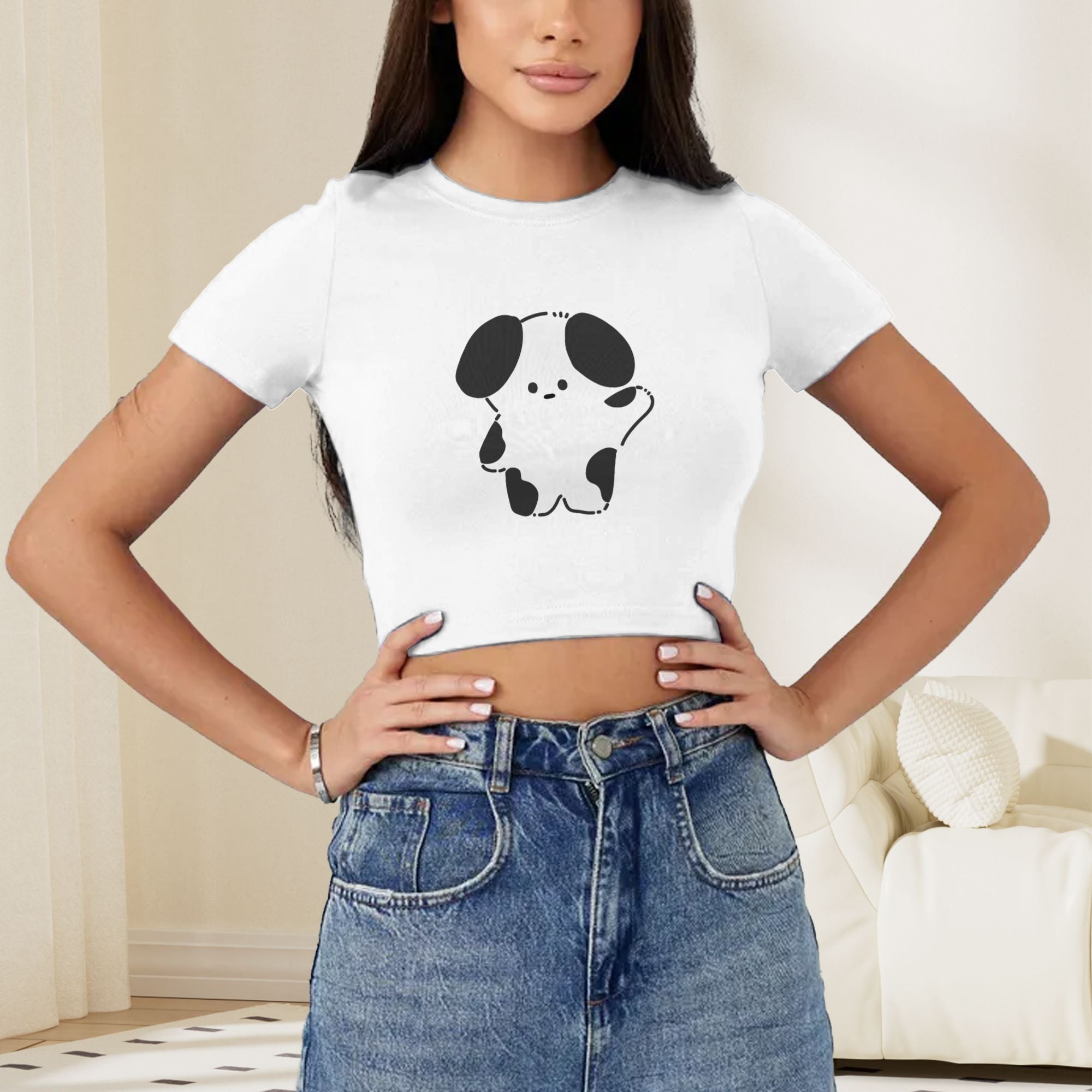 Breathable Polyester Crop Tops for Trendy Teens T-Shirts