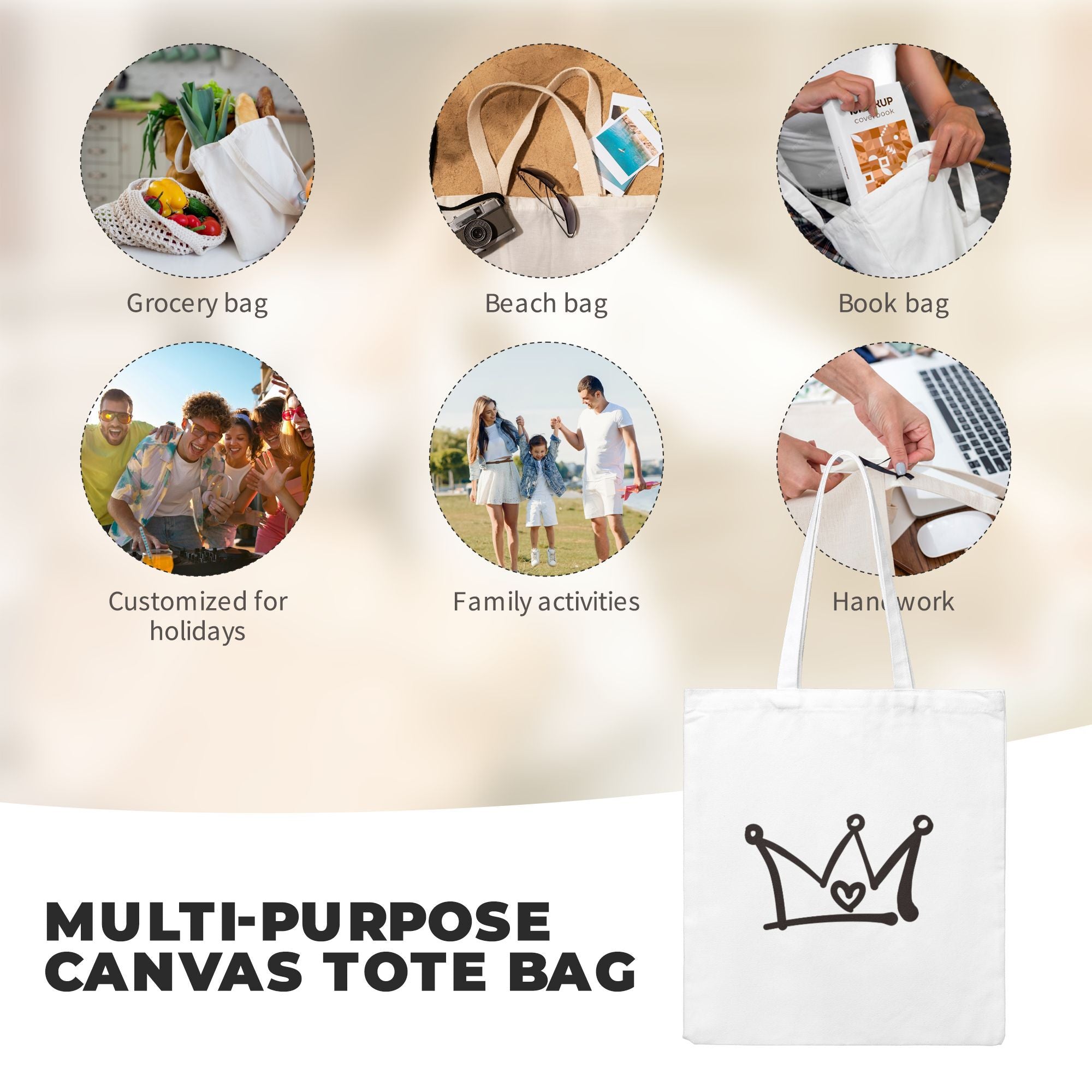 The Thoughtful Tote: Giftable Canvas Bags | Minimalist Prints | Sturdy & Green